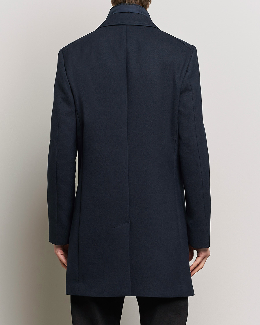 Men | Coats & Jackets | BOSS BLACK | Hyde Cotton Coat Dark Blue