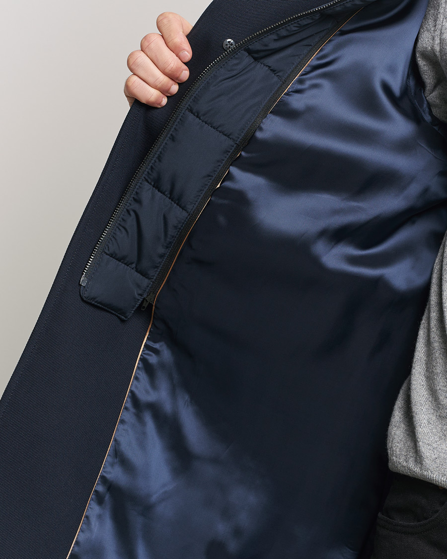Men | Coats & Jackets | BOSS BLACK | Hyde Cotton Coat Dark Blue