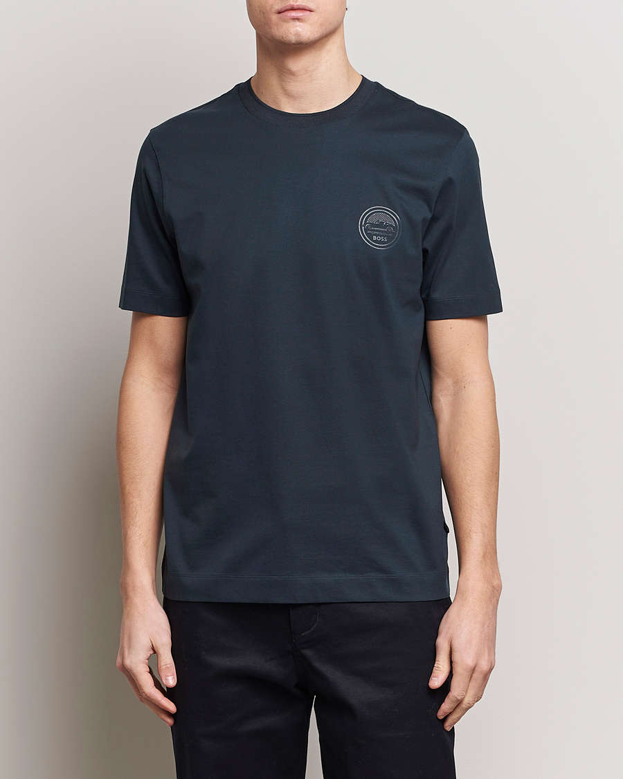 Men | T-Shirts | BOSS BLACK | Porsche Thompson T-Shirt Dark Blue