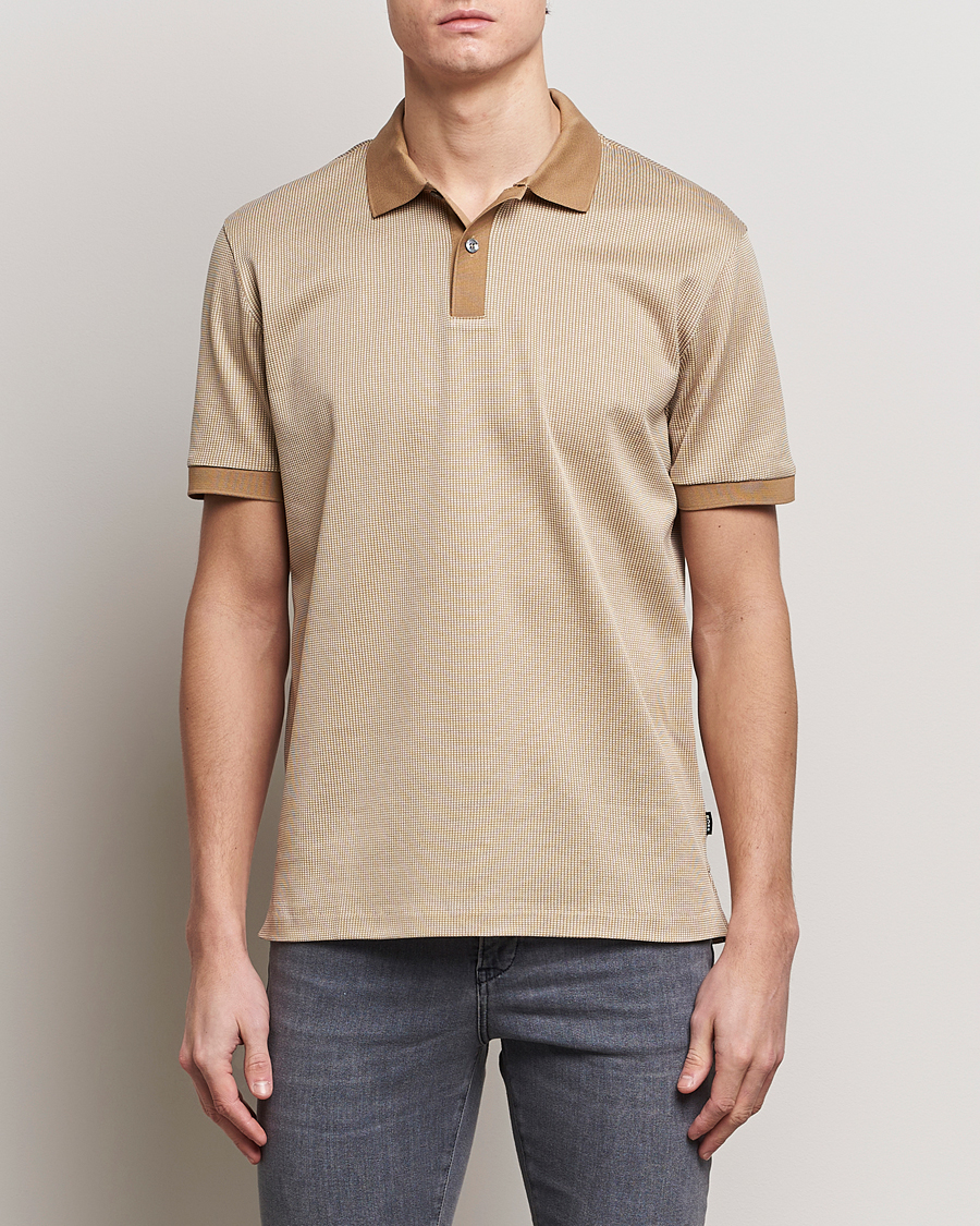 Men | Short Sleeve Polo Shirts | BOSS BLACK | Parlay Jersey Piké Medium Beige