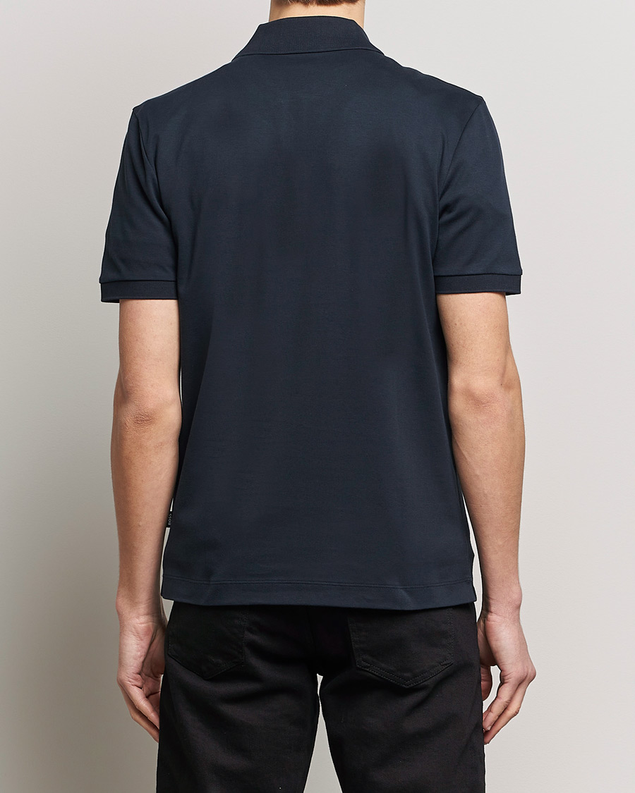 Men | Polo Shirts | BOSS BLACK | Polston Half-Zip Piké Dark Blue