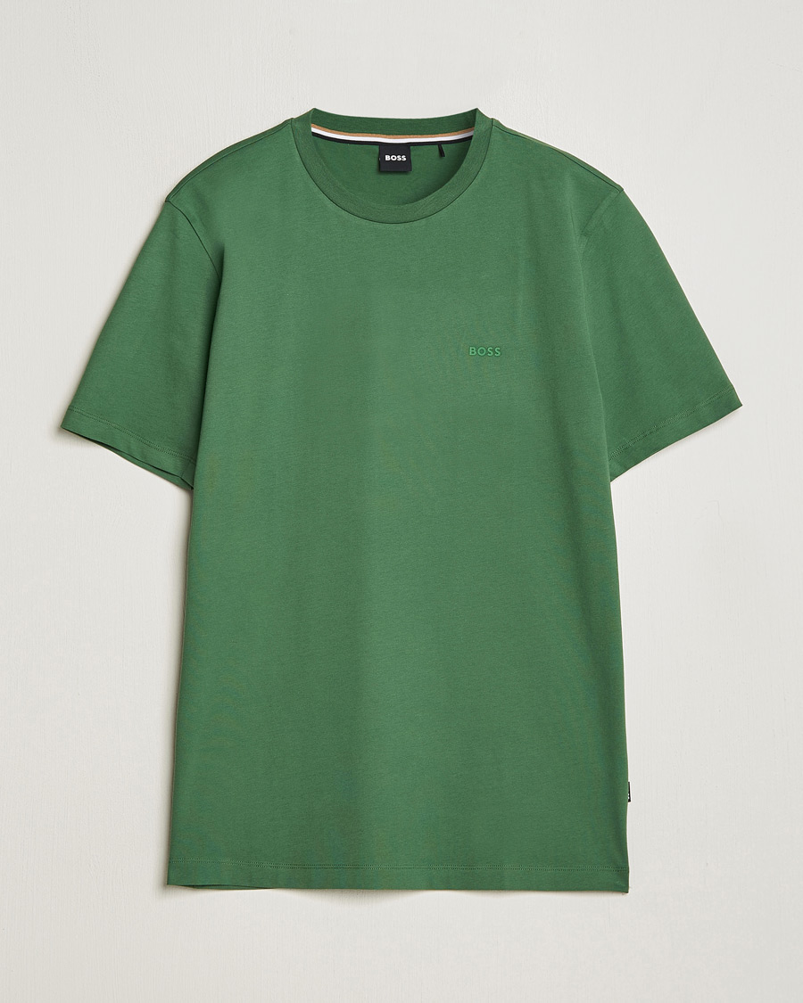 Men | T-Shirts | BOSS BLACK | Thompson Crew Neck T-Shirt Open Green