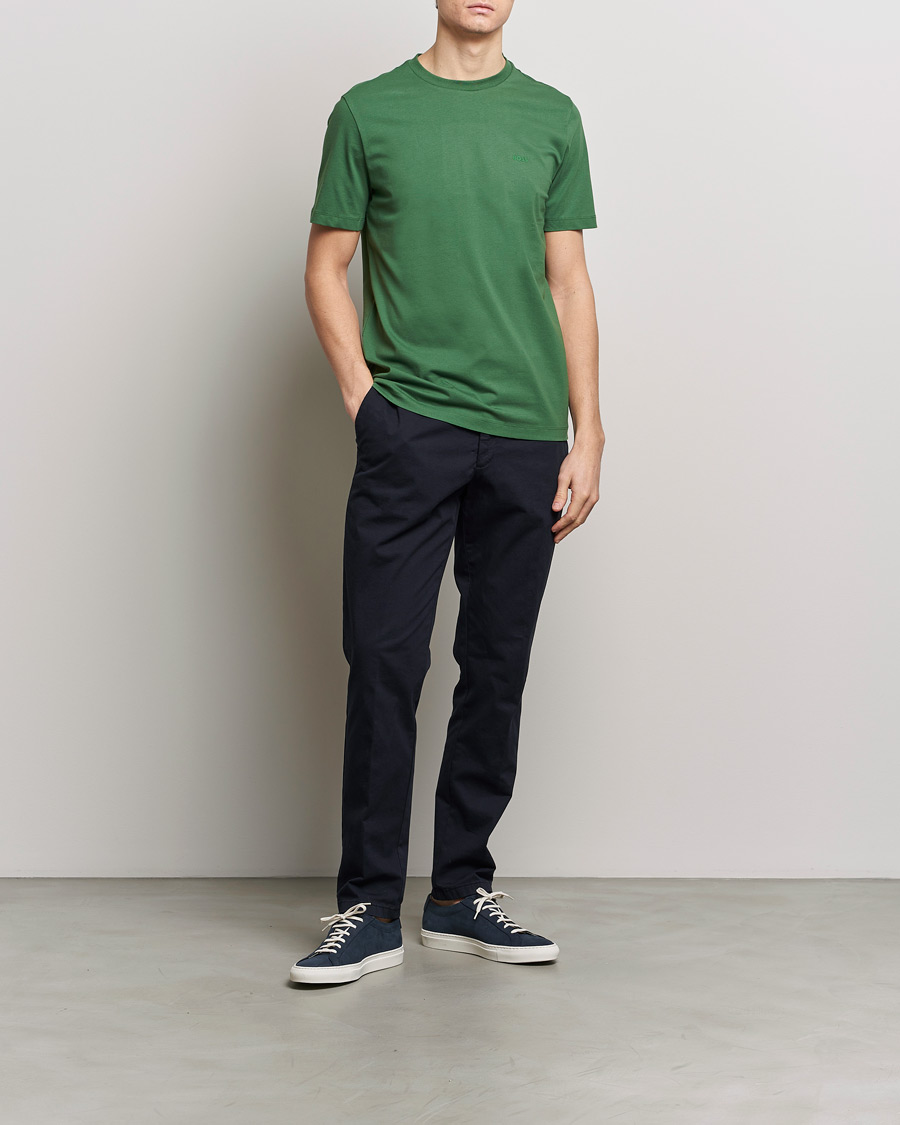 Men | T-Shirts | BOSS BLACK | Thompson Crew Neck T-Shirt Open Green