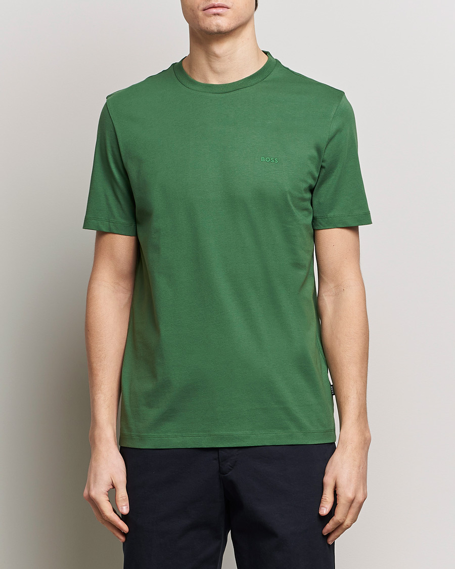 Men | T-Shirts | BOSS BLACK | Thompson Crew Neck T-Shirt Open Green