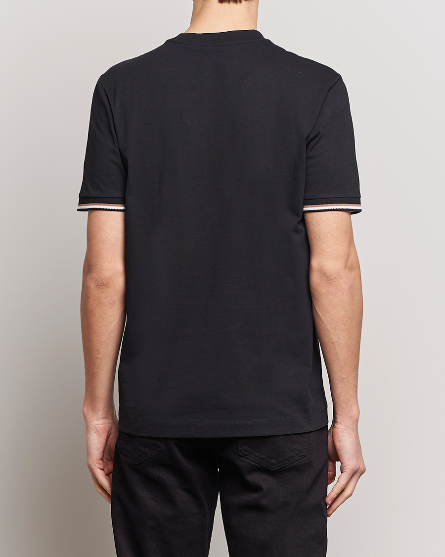Men | T-Shirts | BOSS BLACK | Thompson Tipped Crew Neck T-Shirt Black