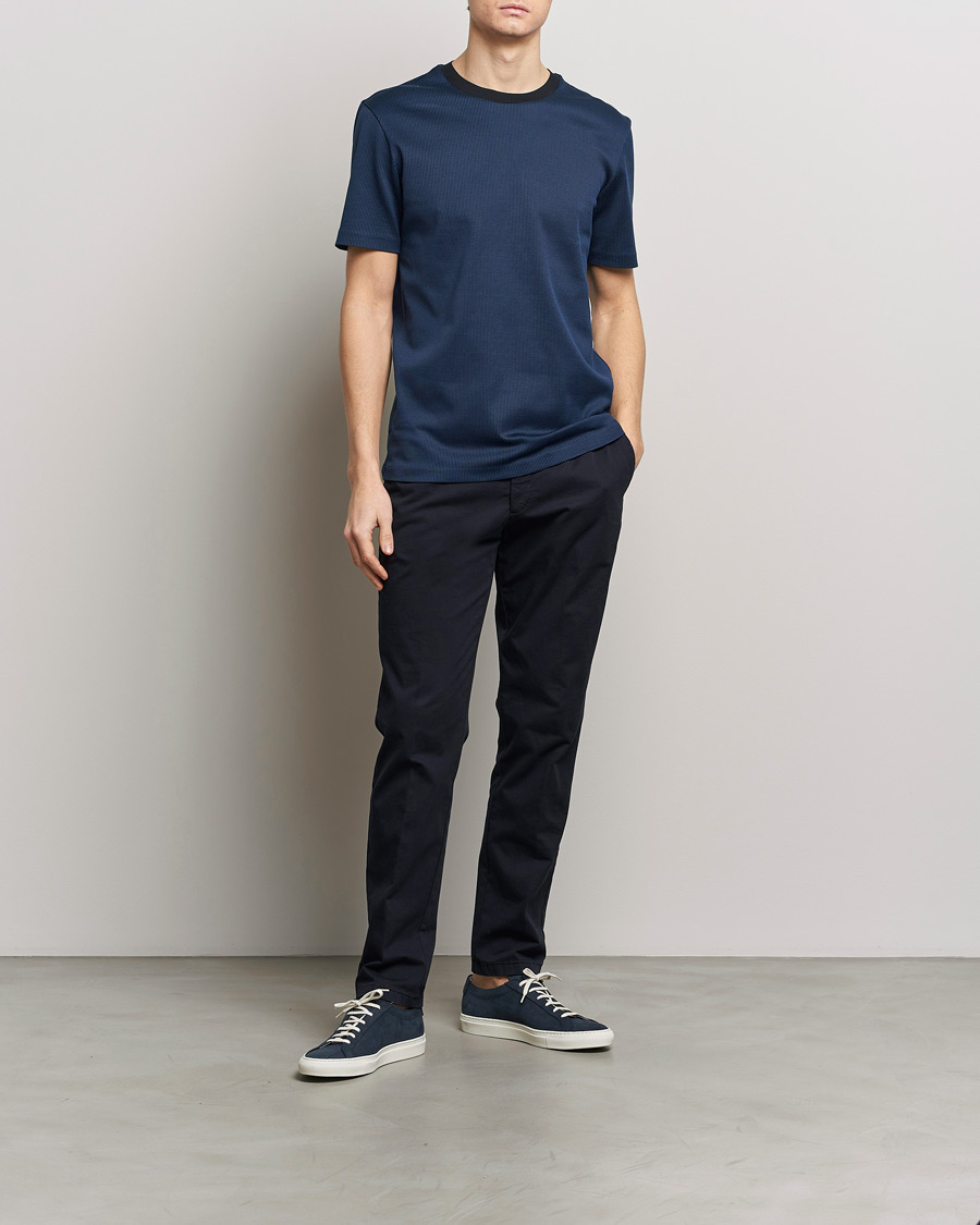 Men | T-Shirts | BOSS BLACK | Tiburt Crew Neck T-Shirt Dark Blue