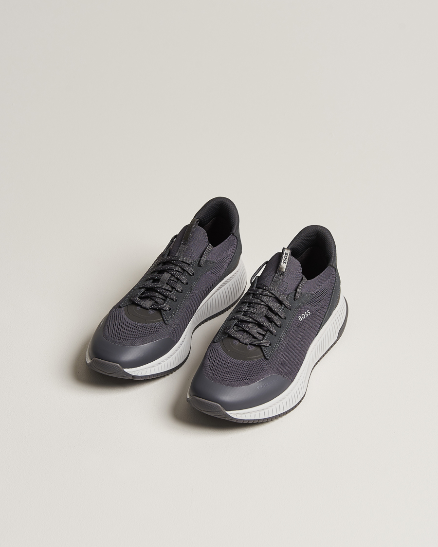 Homme |  | BOSS BLACK | Titanium Evo Sneaker Grey