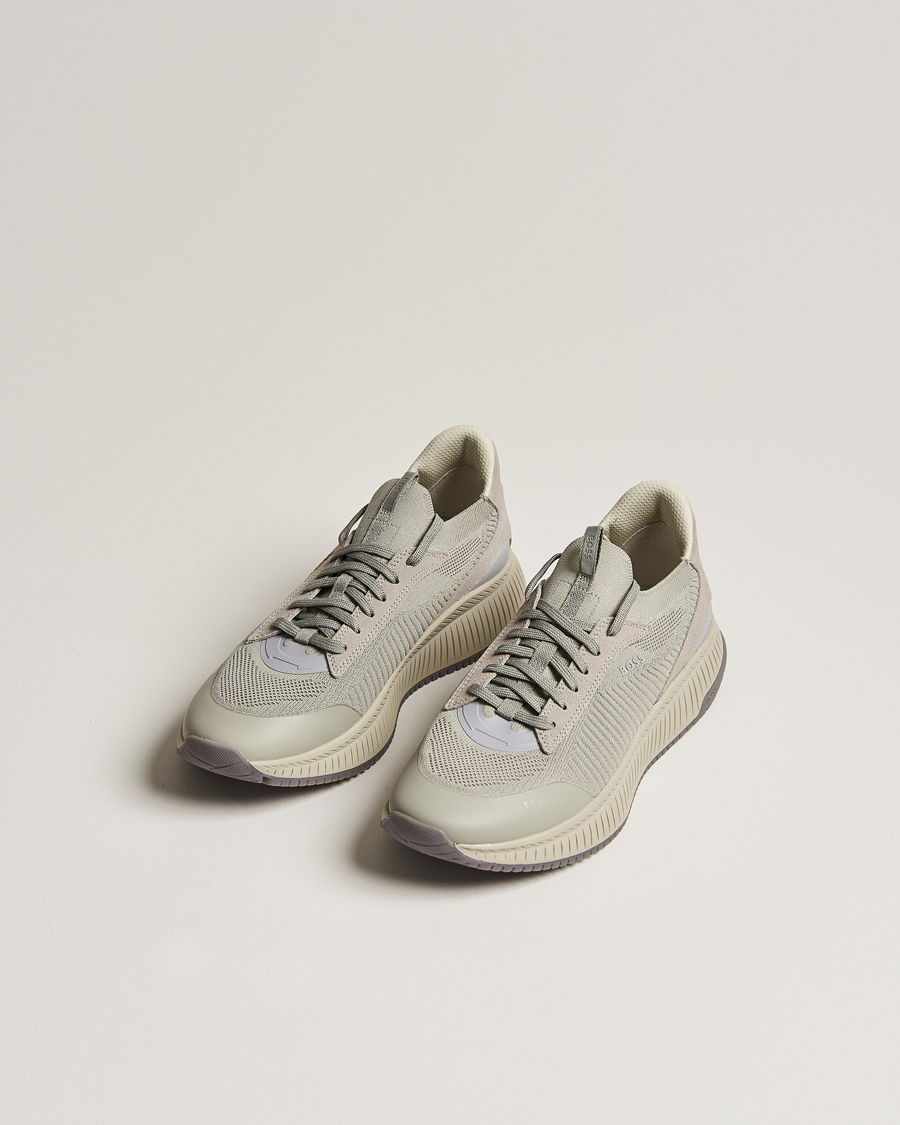 Men | Shoes | BOSS BLACK | Titanium Evo Sneaker Open Grey