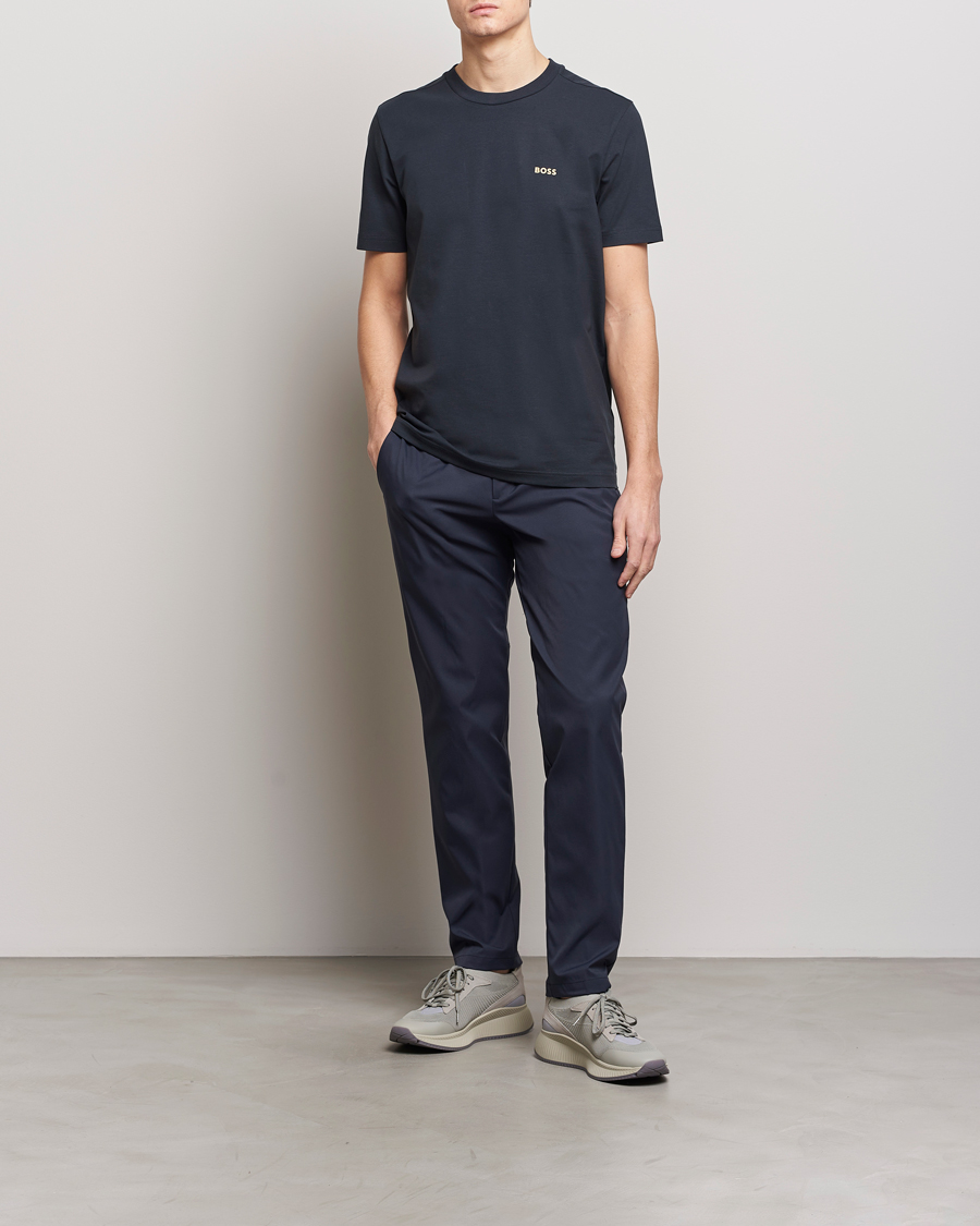 Men | T-Shirts | BOSS GREEN | Crew Neck T-Shirt Dark Blue