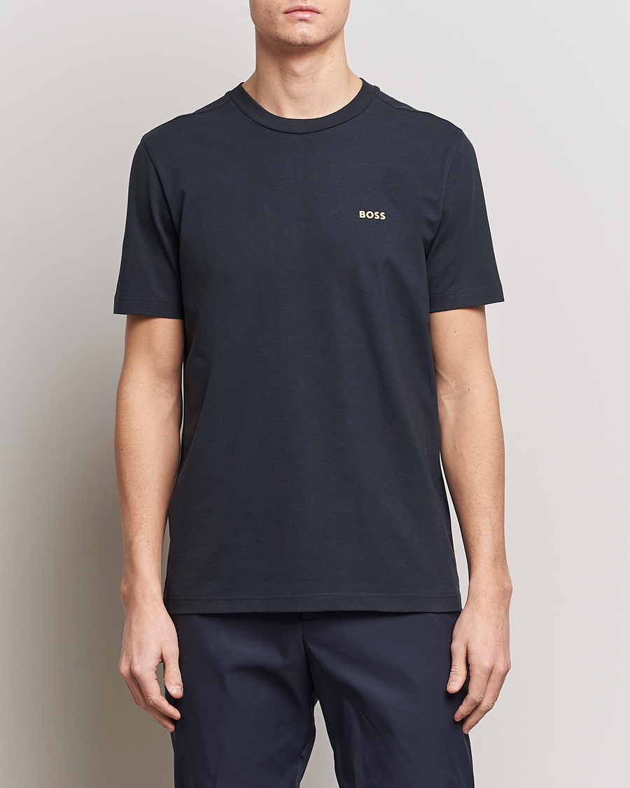 Men | T-Shirts | BOSS GREEN | Crew Neck T-Shirt Dark Blue