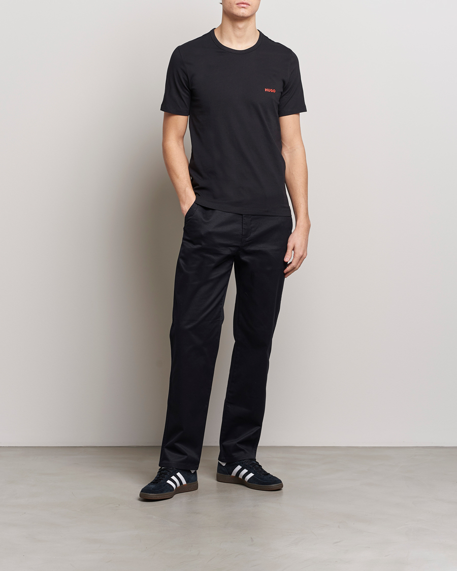 Men | T-Shirts | HUGO | 3-Pack Logo Crew Neck T-Shirt Black/Red/White