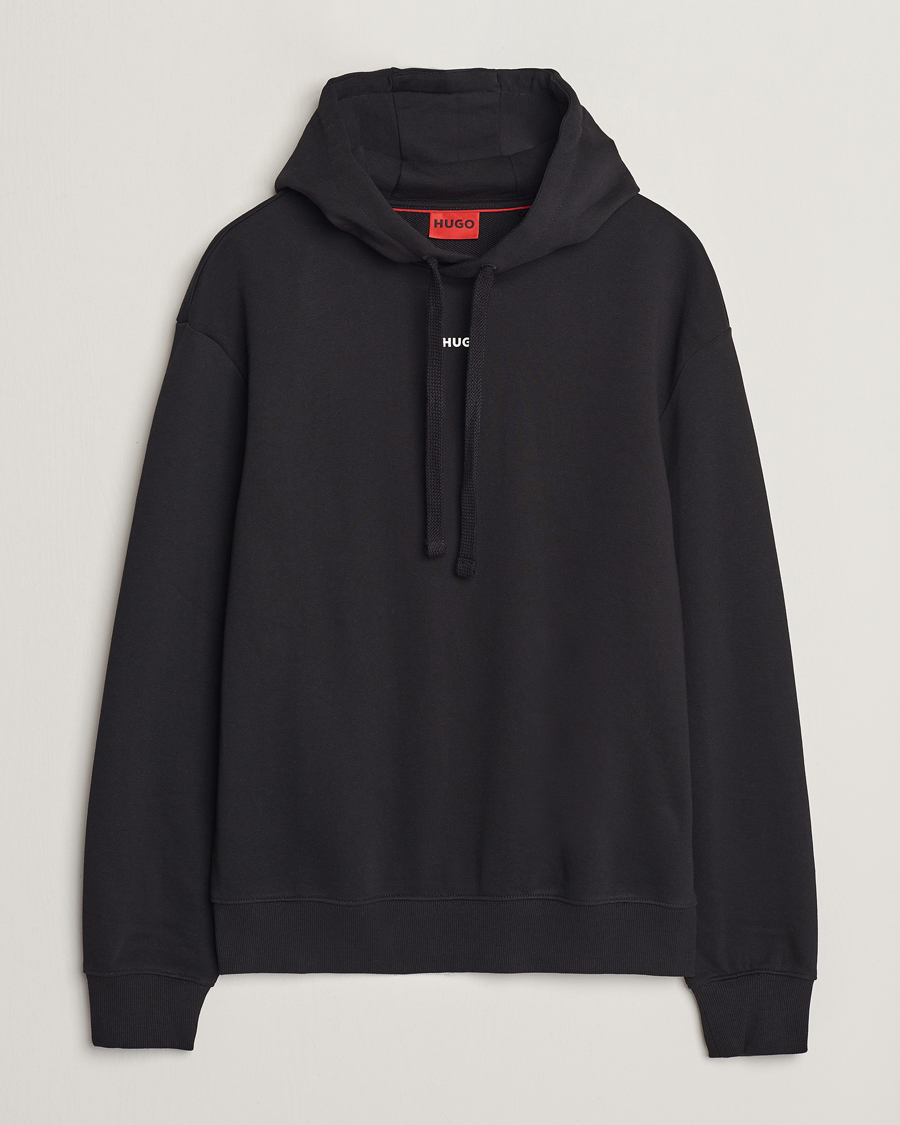 Men | Sweaters & Knitwear | HUGO | Dapo Logo Hoodie Black