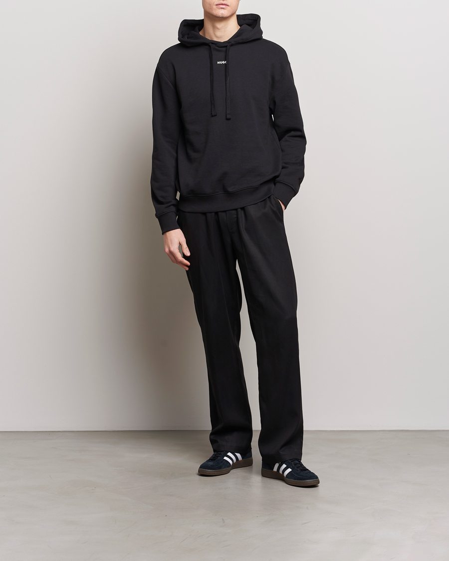 Men | Sweaters & Knitwear | HUGO | Dapo Logo Hoodie Black