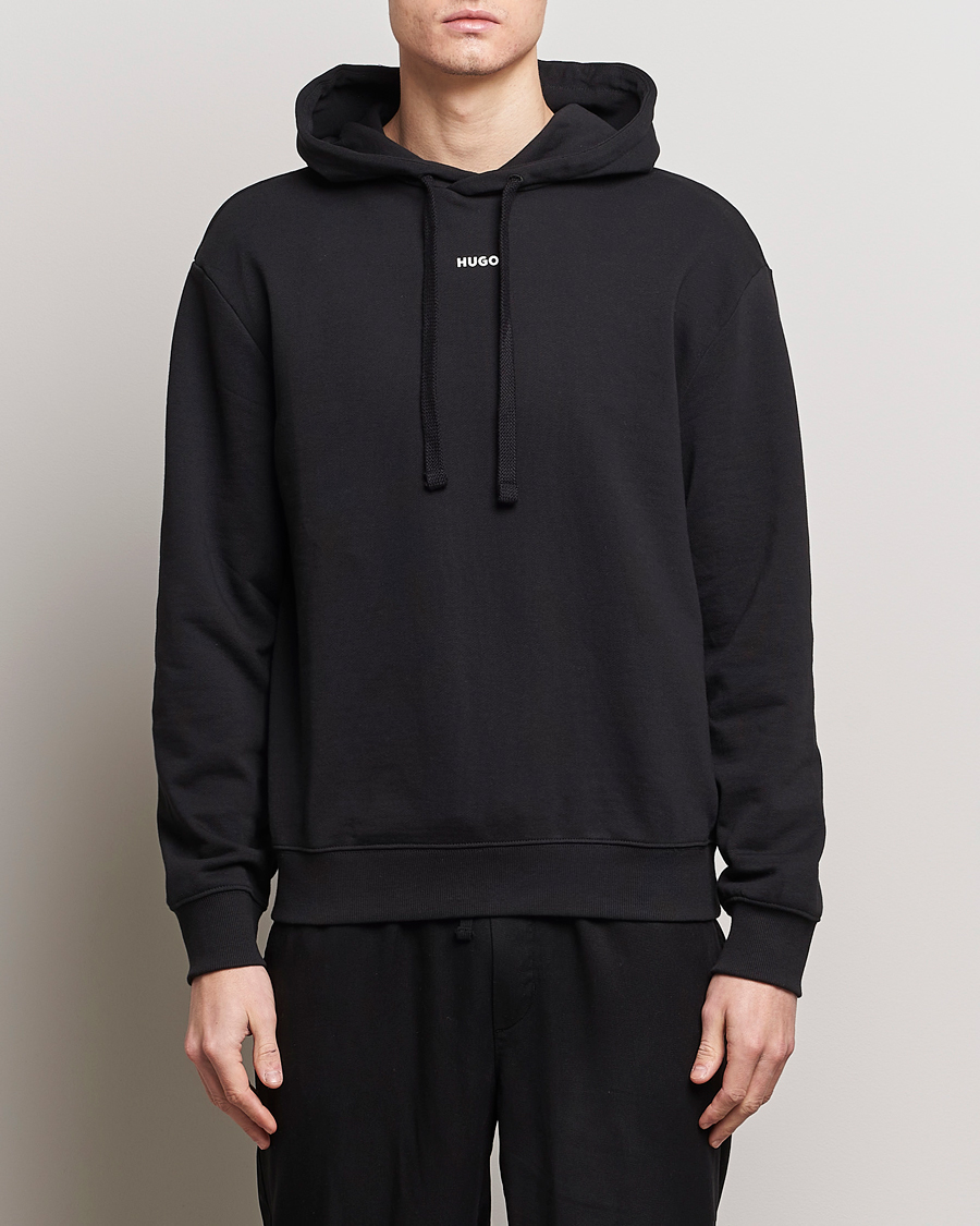 Men | Sweaters & Knitwear | HUGO | Dapo Logo Hoodie Black