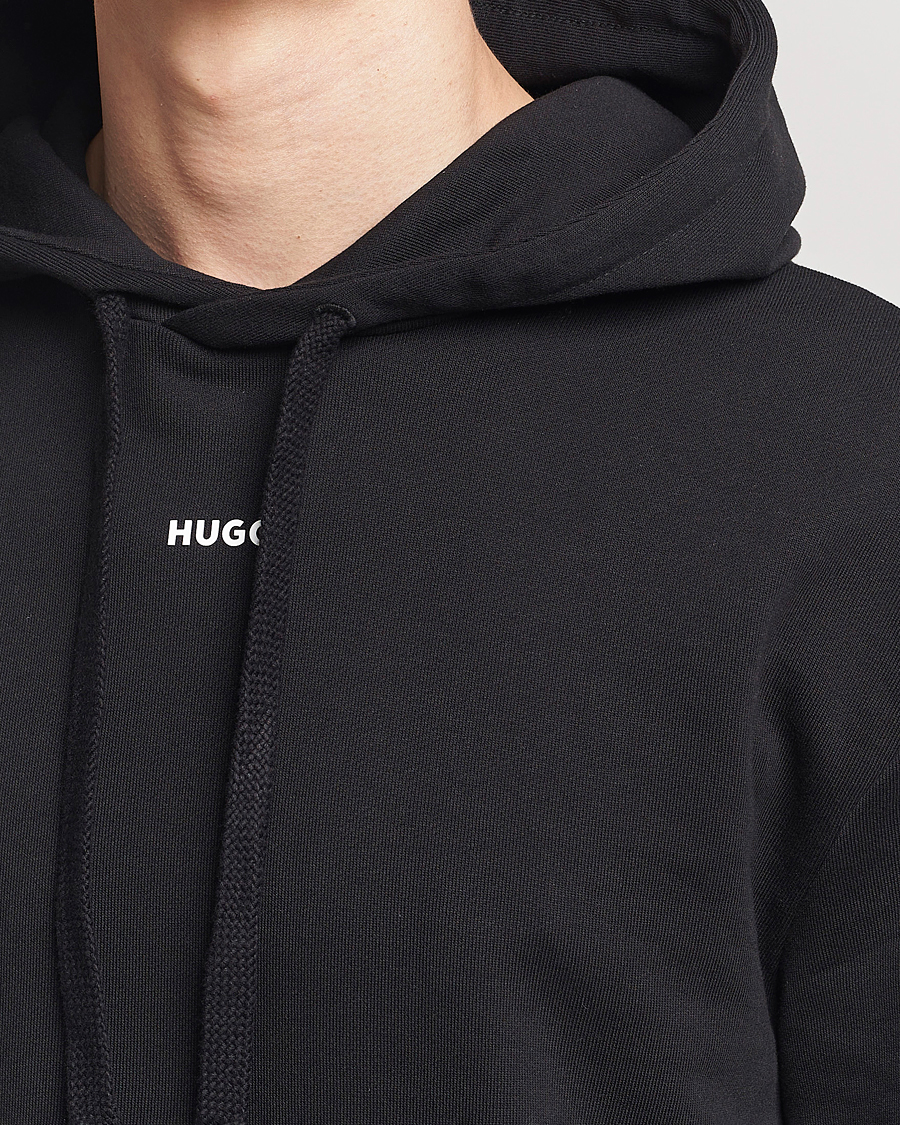 Men | Sweaters & Knitwear | HUGO | Dapo Logo Hoodie Black