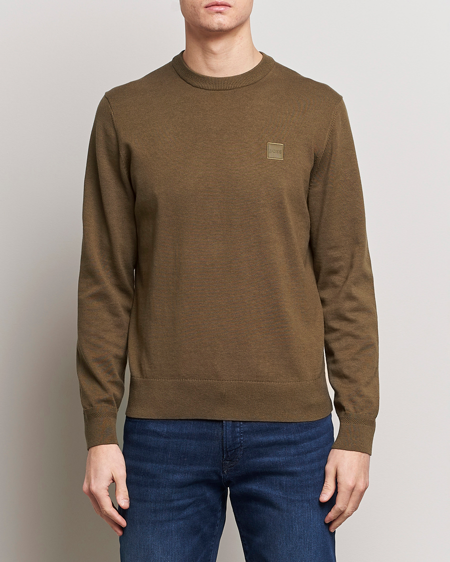 Men | Sweaters & Knitwear | BOSS ORANGE | Kanovano Knitted Sweater Open Green
