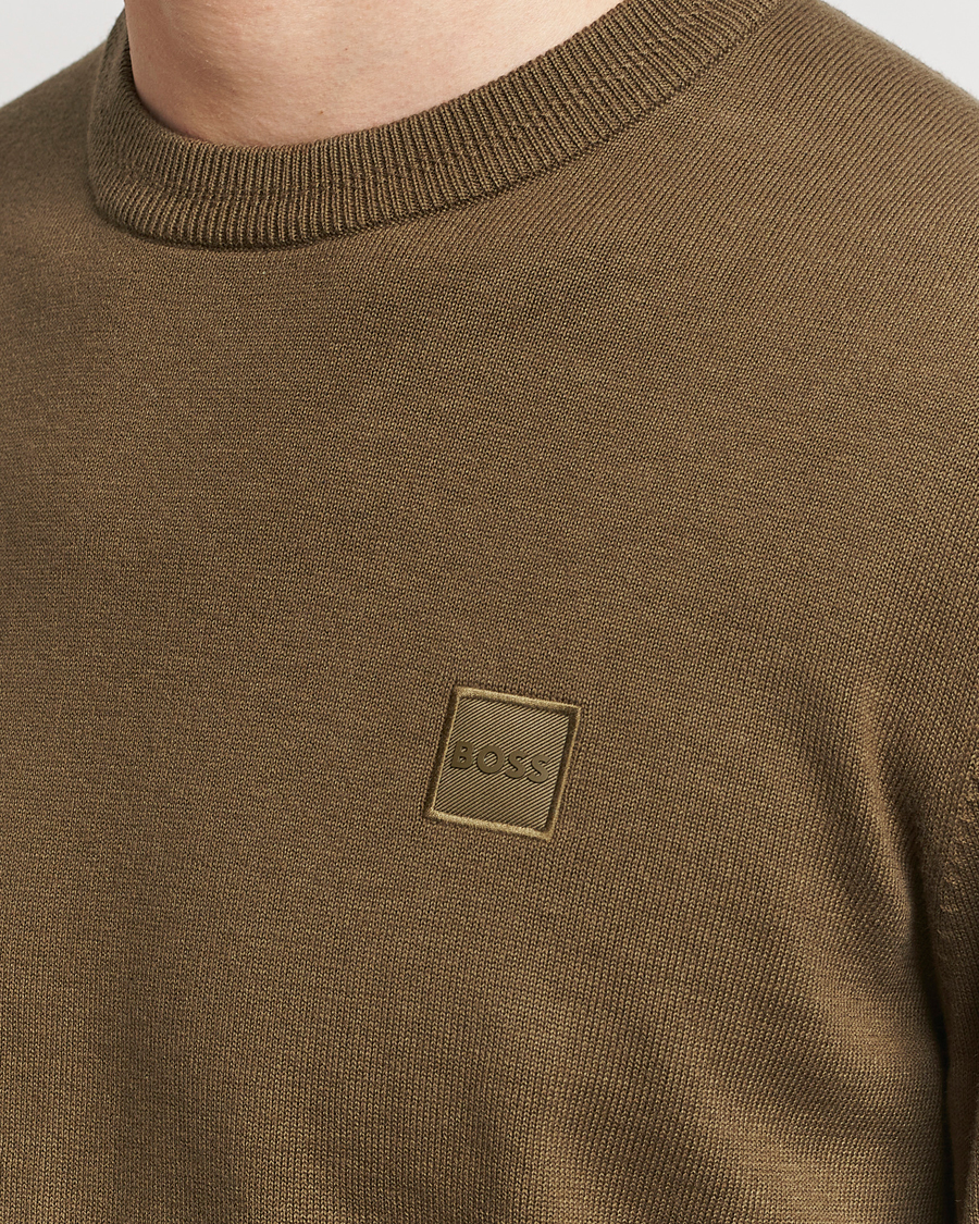 Men | Sweaters & Knitwear | BOSS ORANGE | Kanovano Knitted Sweater Open Green