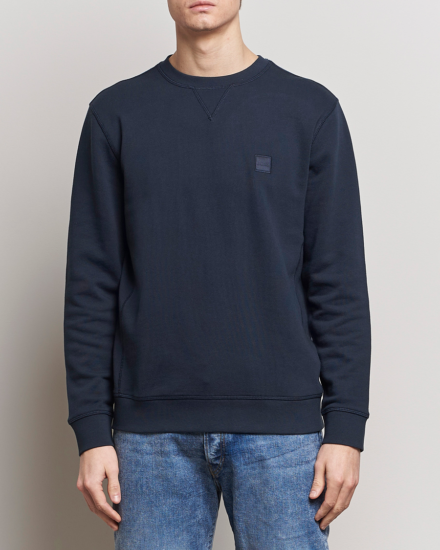 Men |  | BOSS ORANGE | Westart Logo Sweatshirt Dark Blue