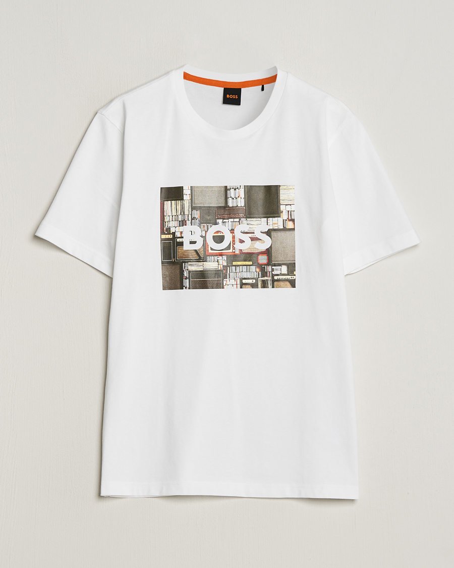 Men | T-Shirts | BOSS ORANGE | Heavy Logo T-Shirt White