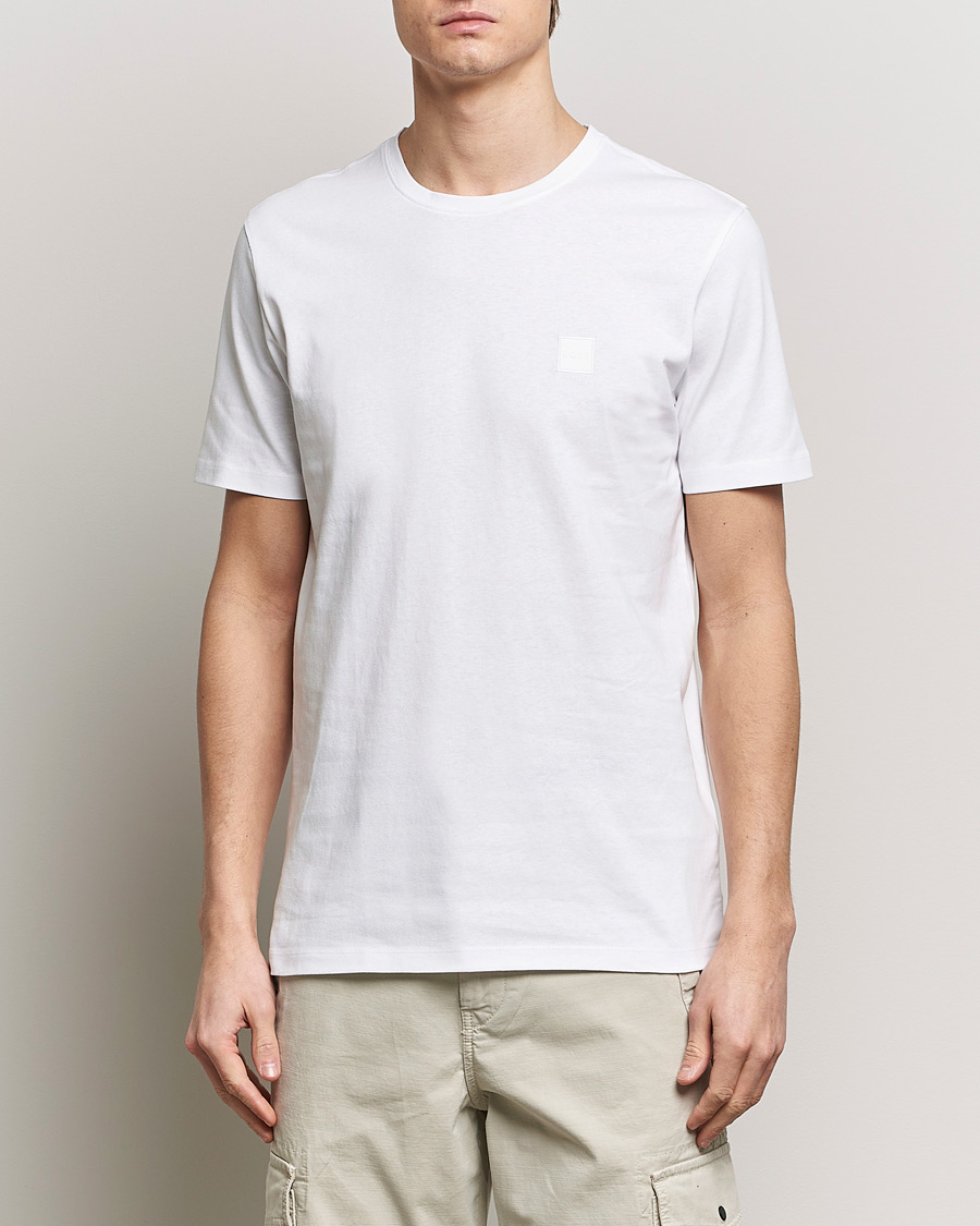 Men |  | BOSS ORANGE | Tales Logo Crew Neck T-Shirt White