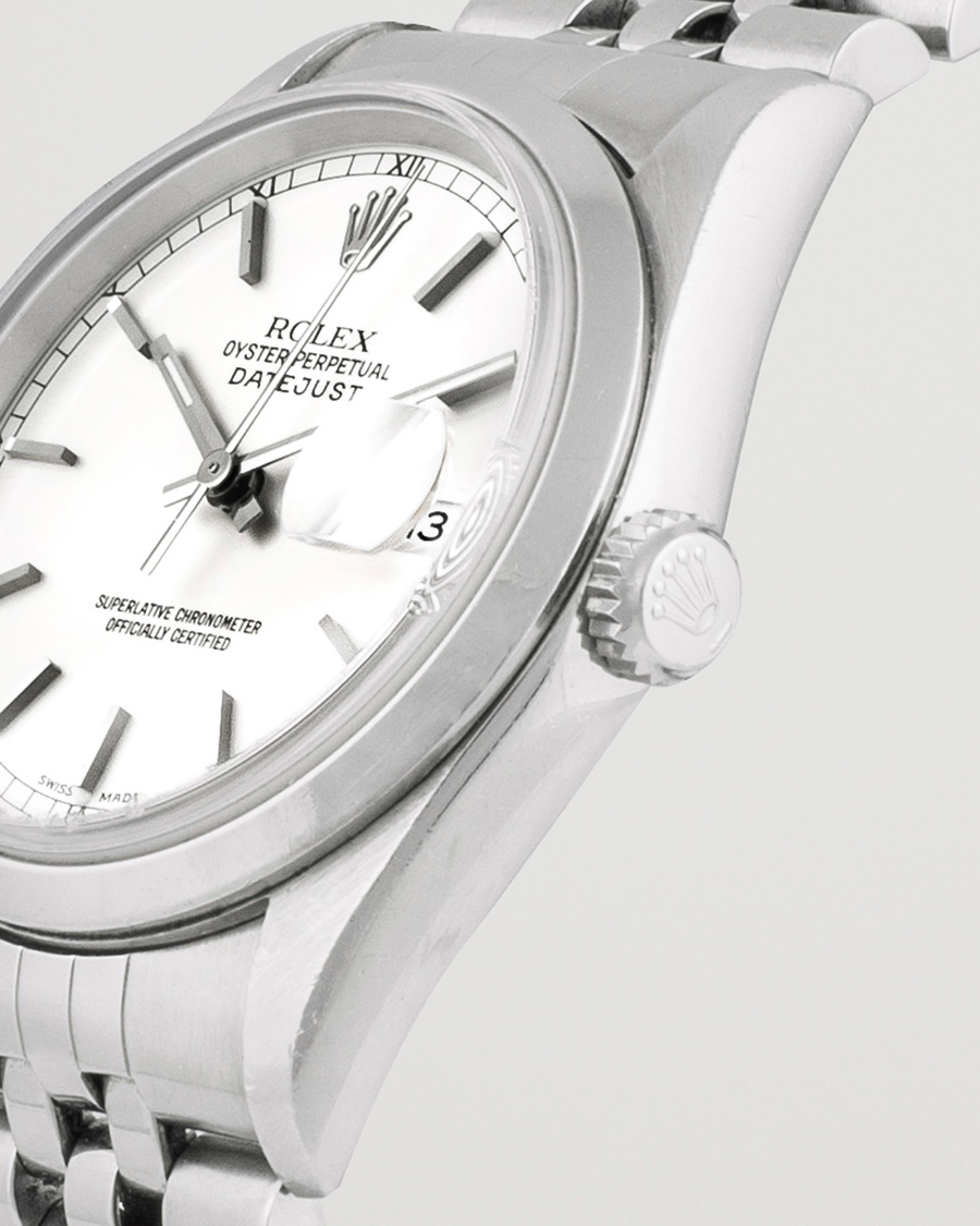 Men | Rolex Pre-Owned Datejust 16200 Oystert Perpetual Steel Silver | Rolex Pre-Owned | Datejust 16200 Oystert Perpetual Steel Silver