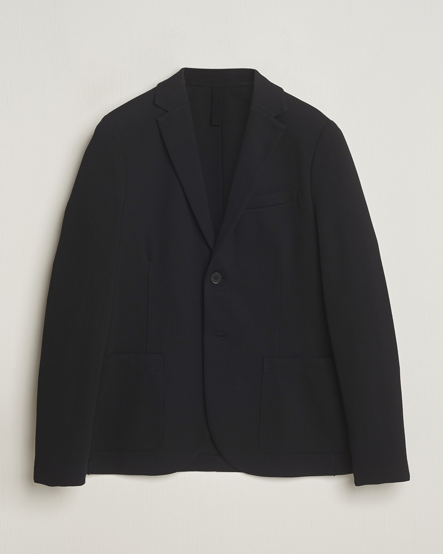Men | Blazers | Harris Wharf London | Loro Piana Cavalry Twill Blazer Black