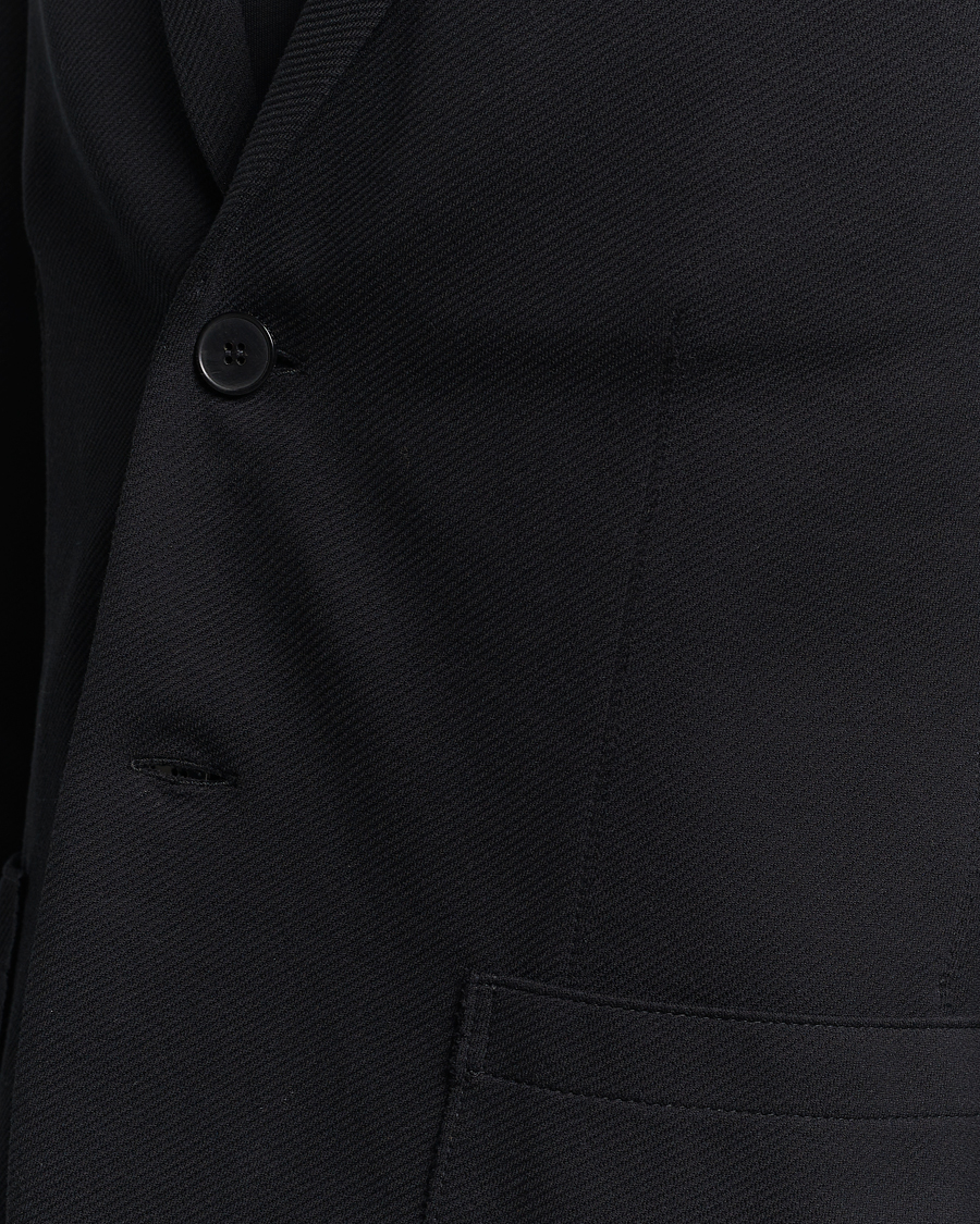 Men | Blazers | Harris Wharf London | Loro Piana Cavalry Twill Blazer Black