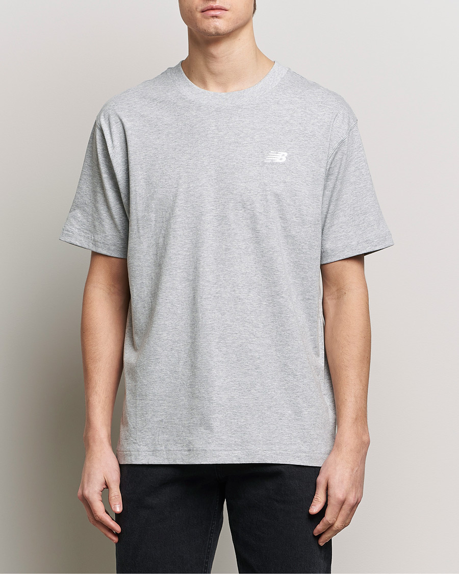 Men | Short Sleeve T-shirts | New Balance | Essentials Cotton T-Shirt Athletic Grey