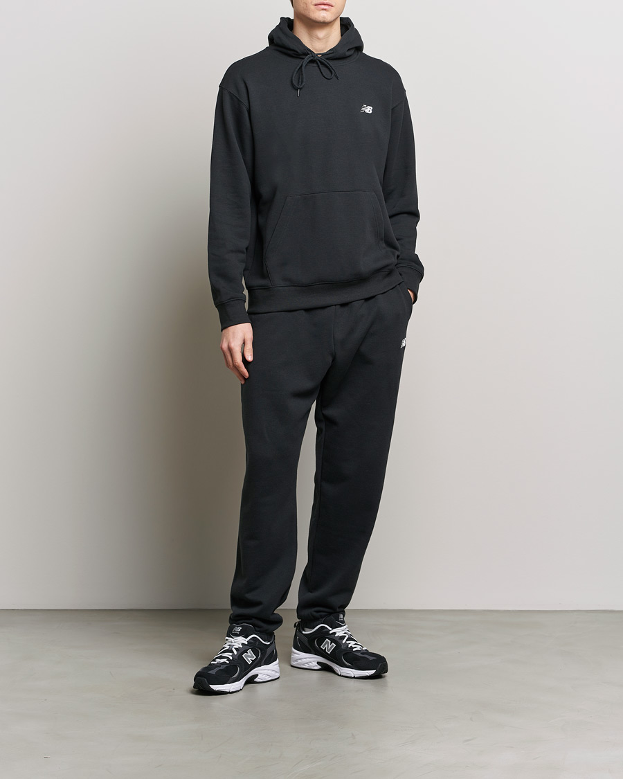 Men | Sweaters & Knitwear | New Balance | Essentials French Terry Hoodie Black