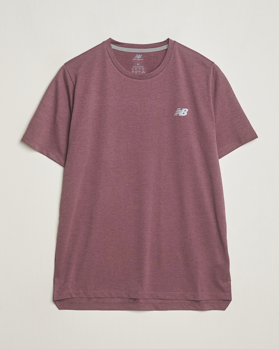Men | T-Shirts | New Balance Running | Athletics Run T-Shirt Licorice Heather