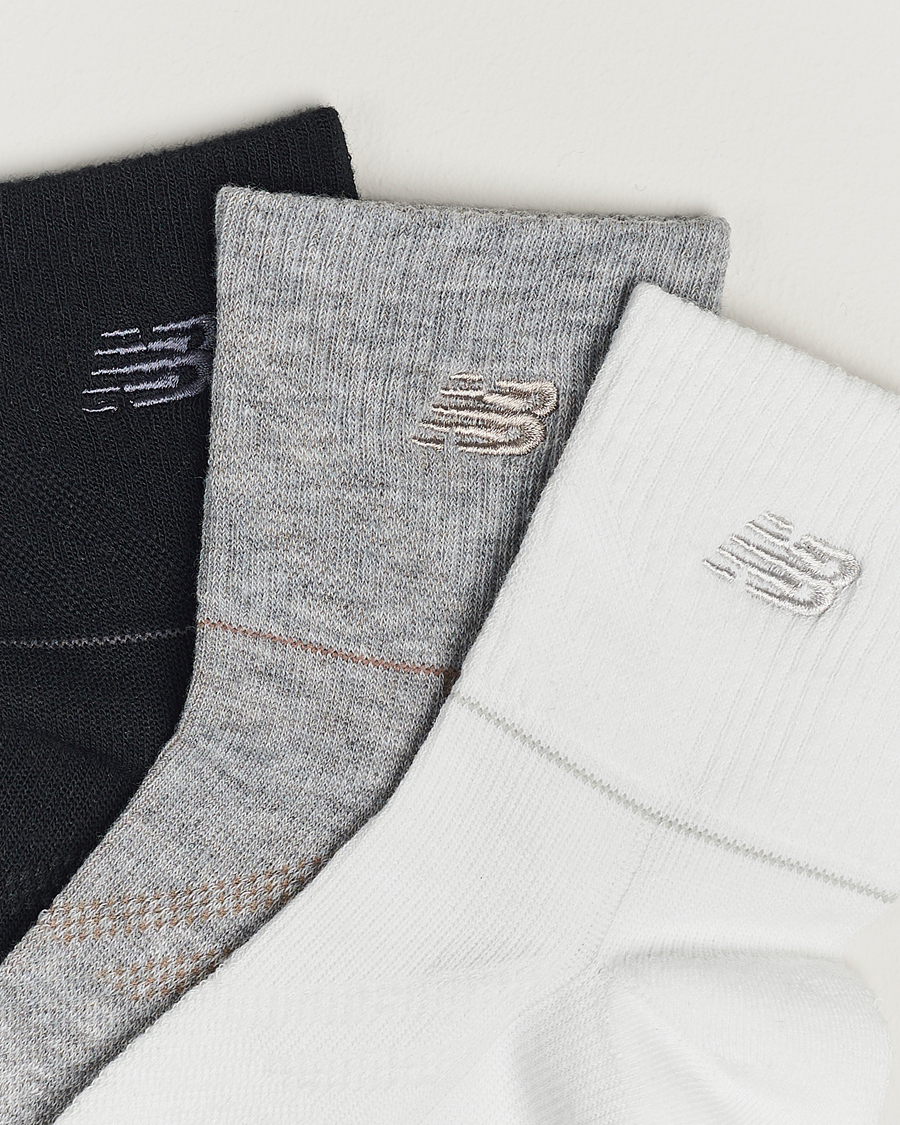Men | Underwear & Socks | New Balance Running | 3-Pack Ankle Running Socks White/Grey/Black