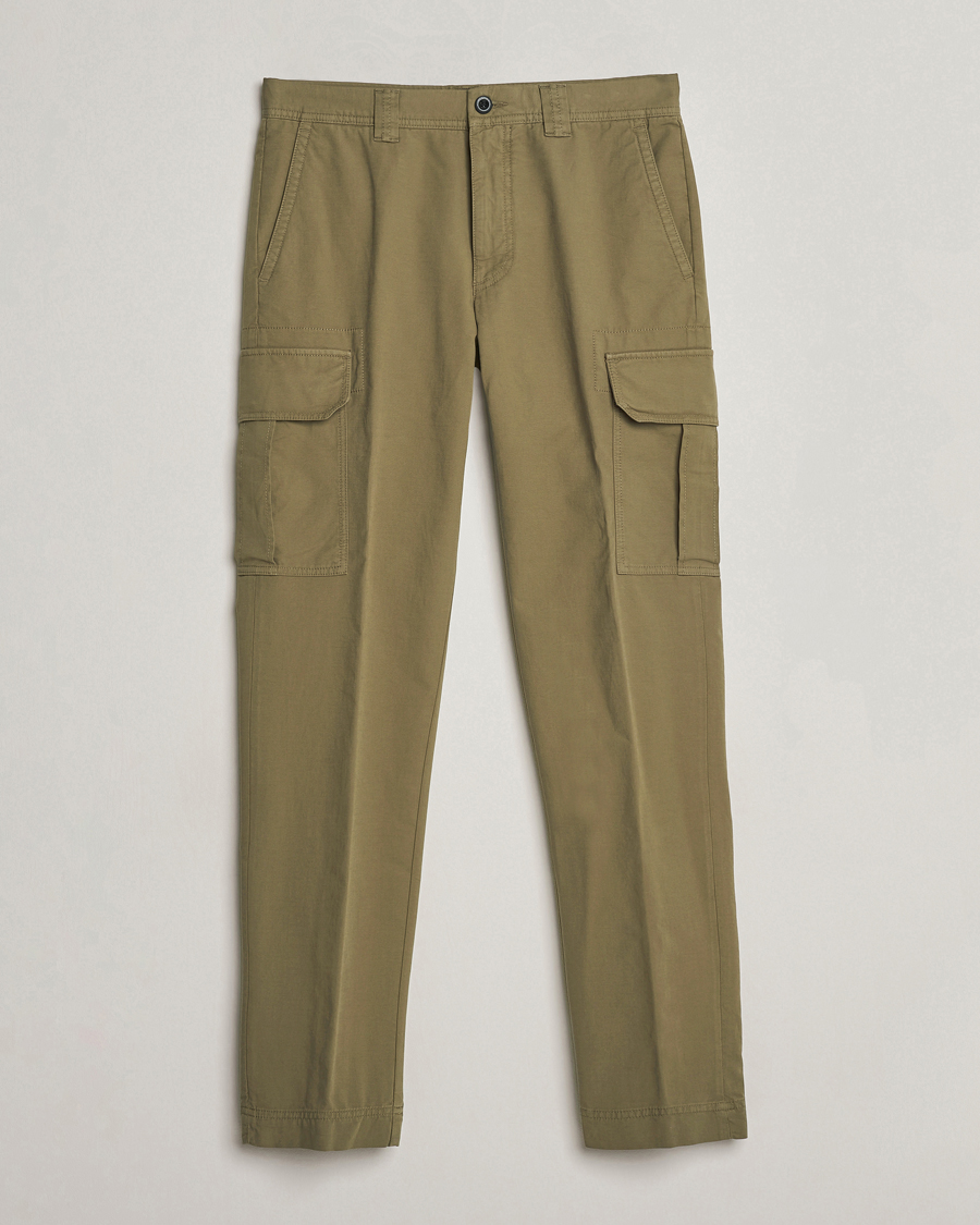 Men | Trousers | Incotex | Slim Fit Cargo Pants Military Green