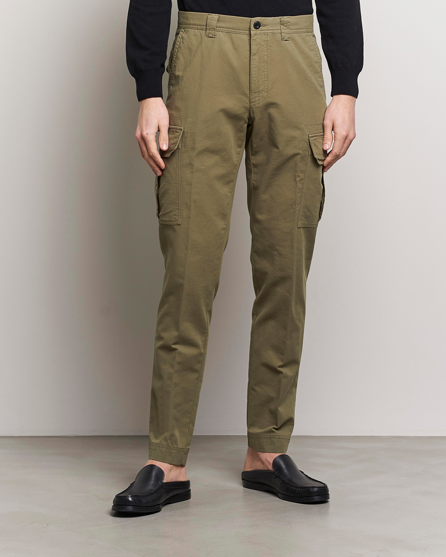 Incotex Slim Fit Cargo Pants Military Green at CareOfCarl.com