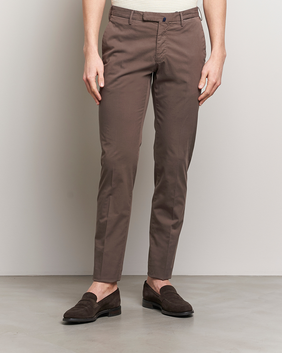 Men | Trousers | Incotex | Slim Fit Comfort Chinos Dark Brown