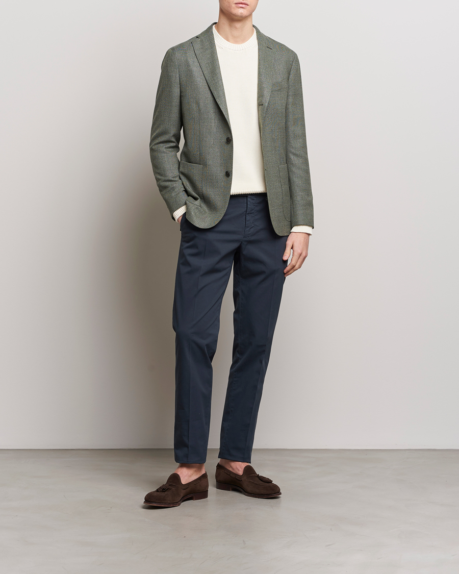 Men | Trousers | Incotex | Slim Fit Comfort Chinos Navy