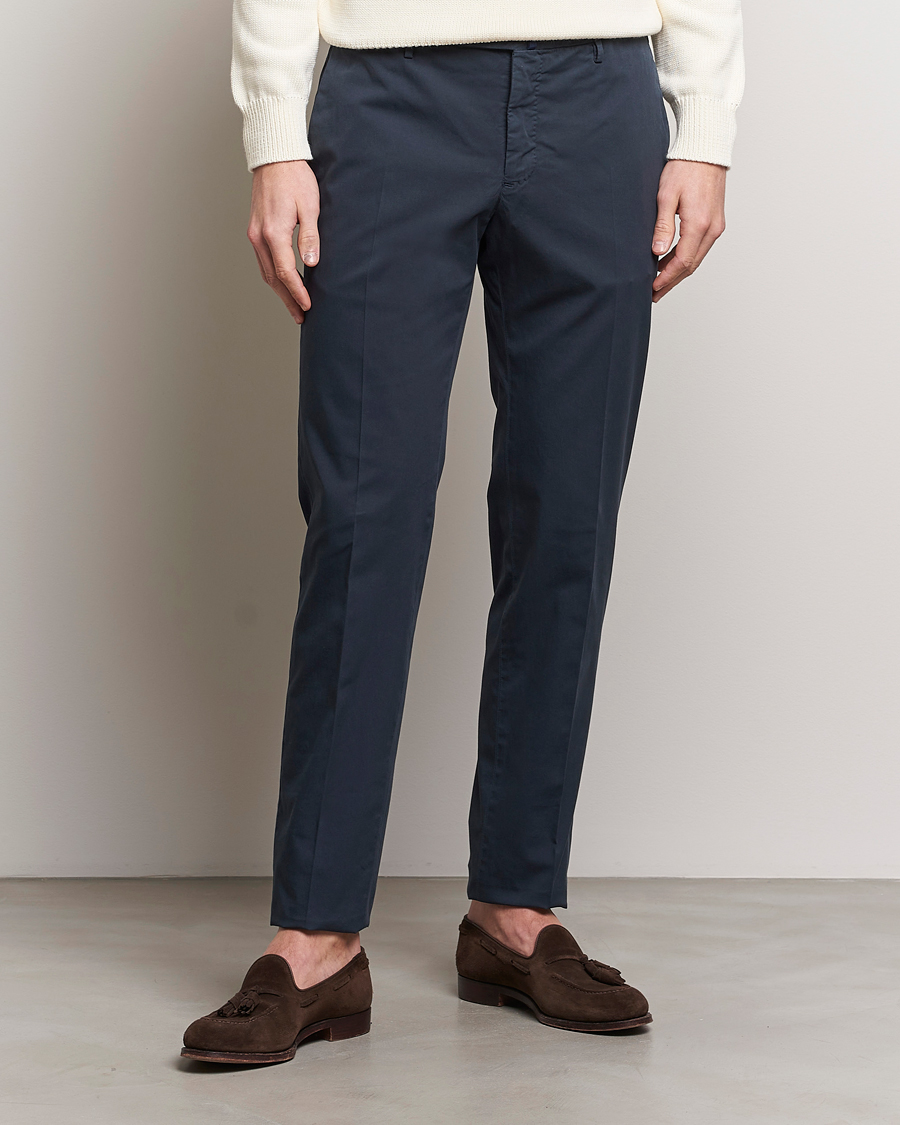 Men | Trousers | Incotex | Slim Fit Comfort Chinos Navy