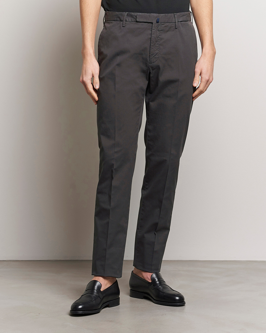 Men | Trousers | Incotex | Slim Fit Comfort Chinos Charcoal