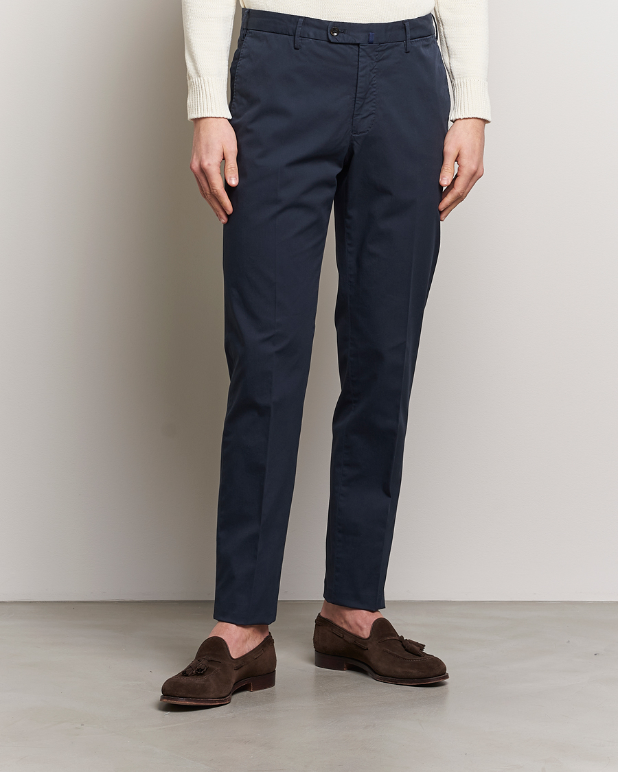 Men | Trousers | Incotex | Regular Fit Comfort Chinos Navy