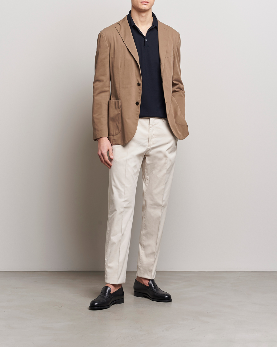 Men | Trousers | Incotex | Straight Fit Garment Dyed Chinos Off White