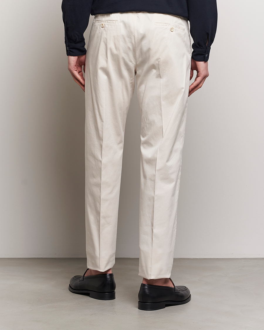 Men | Trousers | Incotex | Straight Fit Garment Dyed Chinos Off White