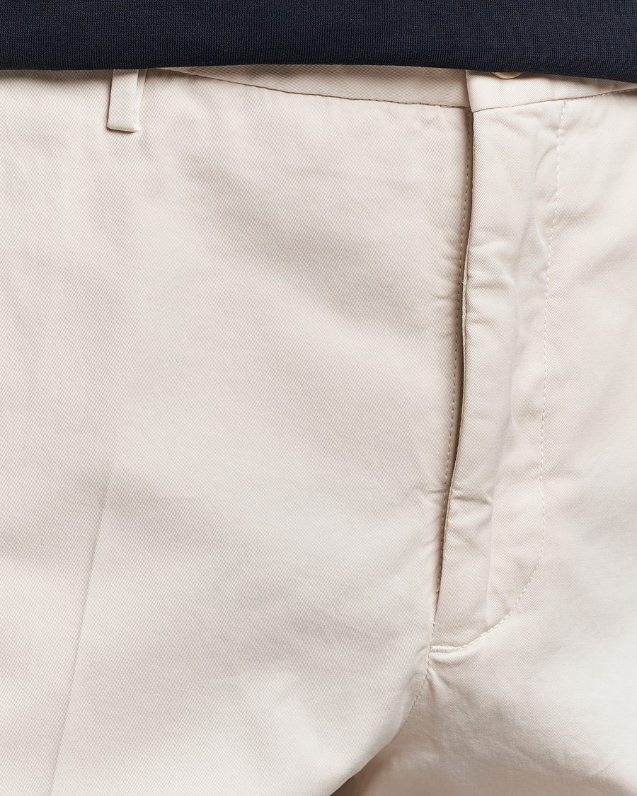Men | Trousers | Incotex | Straight Fit Garment Dyed Chinos Off White