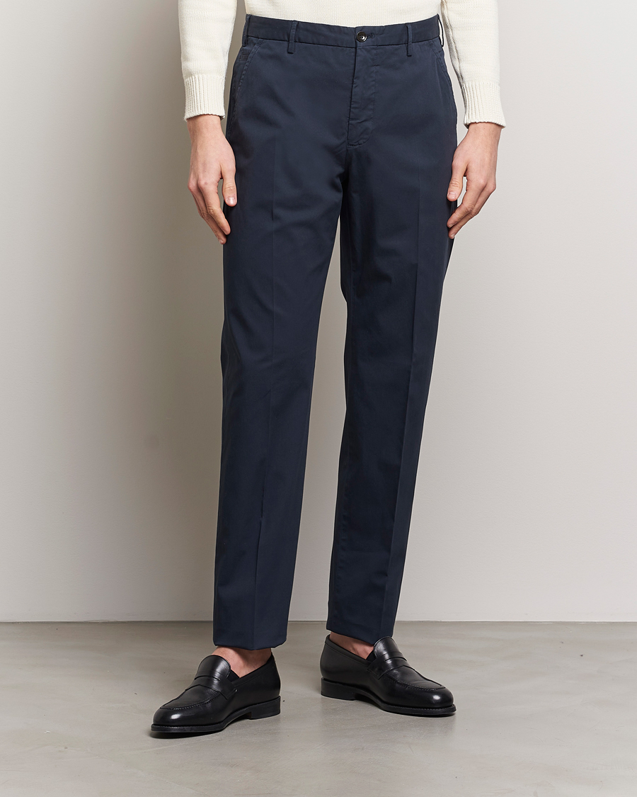 Men | Clothing | Incotex | Straight Fit Garment Dyed Chinos Navy