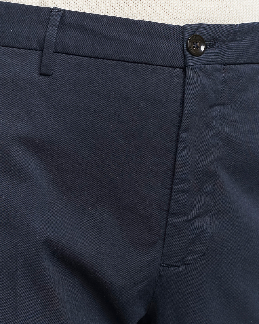 Men | Trousers | Incotex | Straight Fit Garment Dyed Chinos Navy