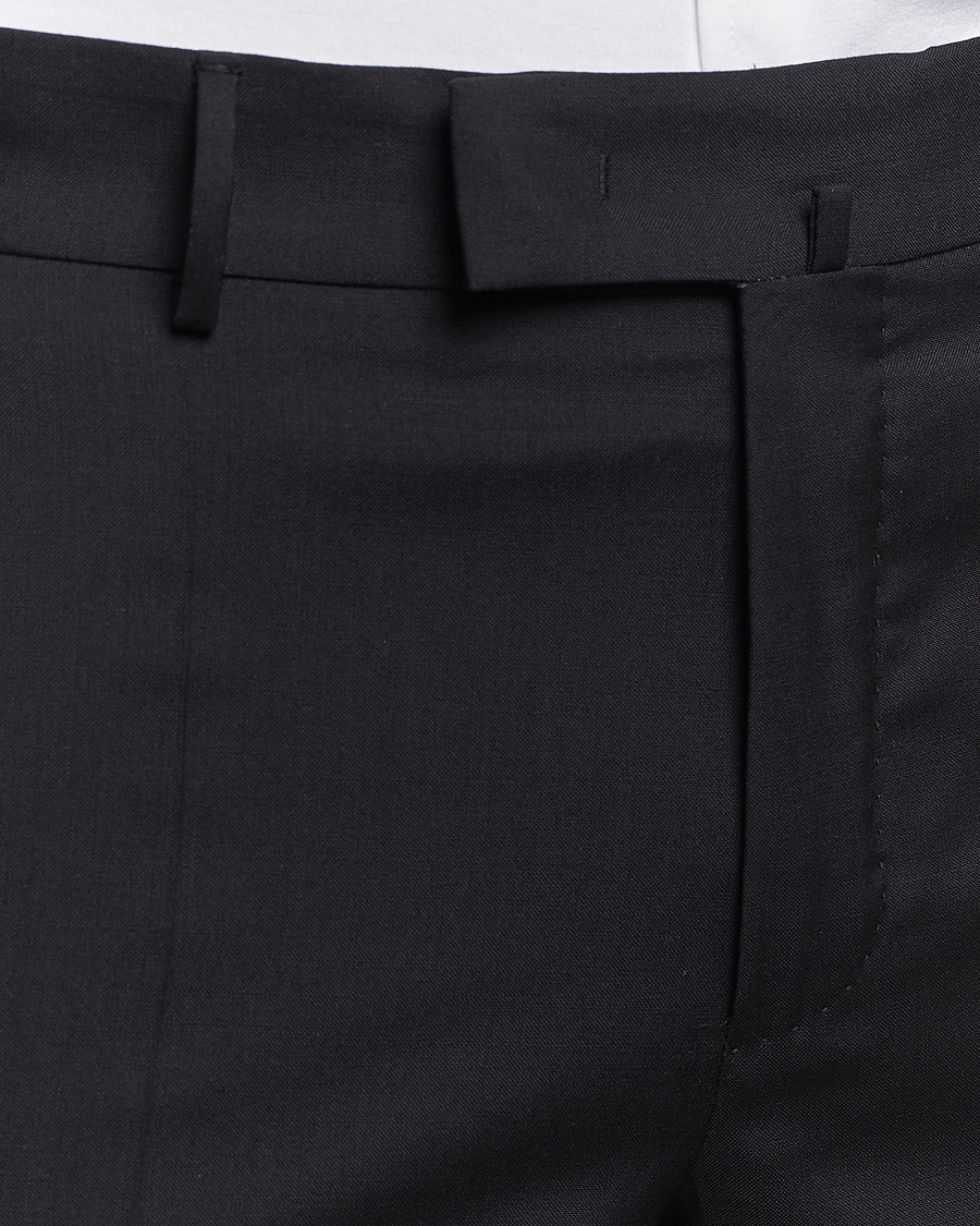 Men | Trousers | Incotex | Slim Fit Tropical Wool Trousers Black