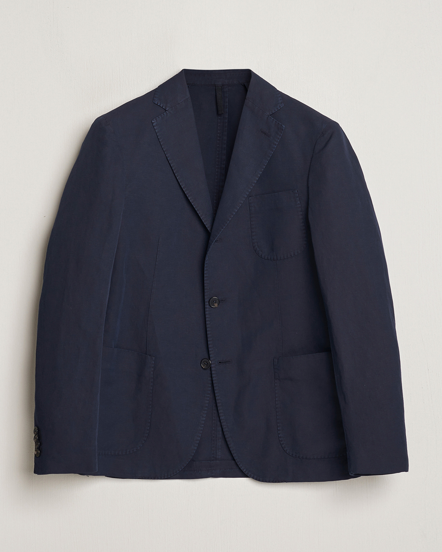 Men | Blazers | Incotex | Unconstructed Chinolino Blazer Navy