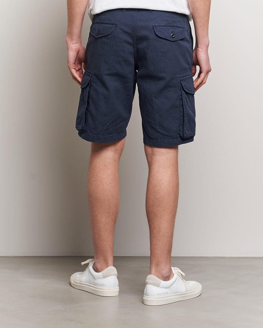 Men | Shorts | Incotex | Cotton Cargo Shorts Navy