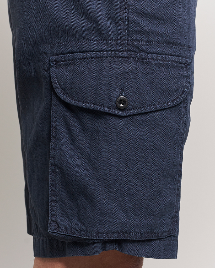Men | Shorts | Incotex | Cotton Cargo Shorts Navy