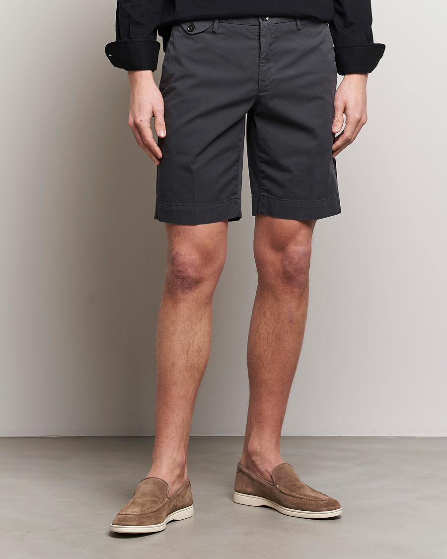Men | Italian Department | Incotex | Cotton Comfort Shorts Black