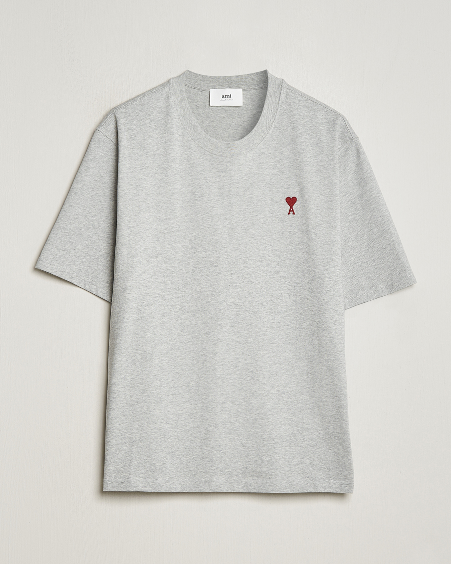 Men | T-Shirts | AMI | Heart Logo T-Shirt Heather Grey