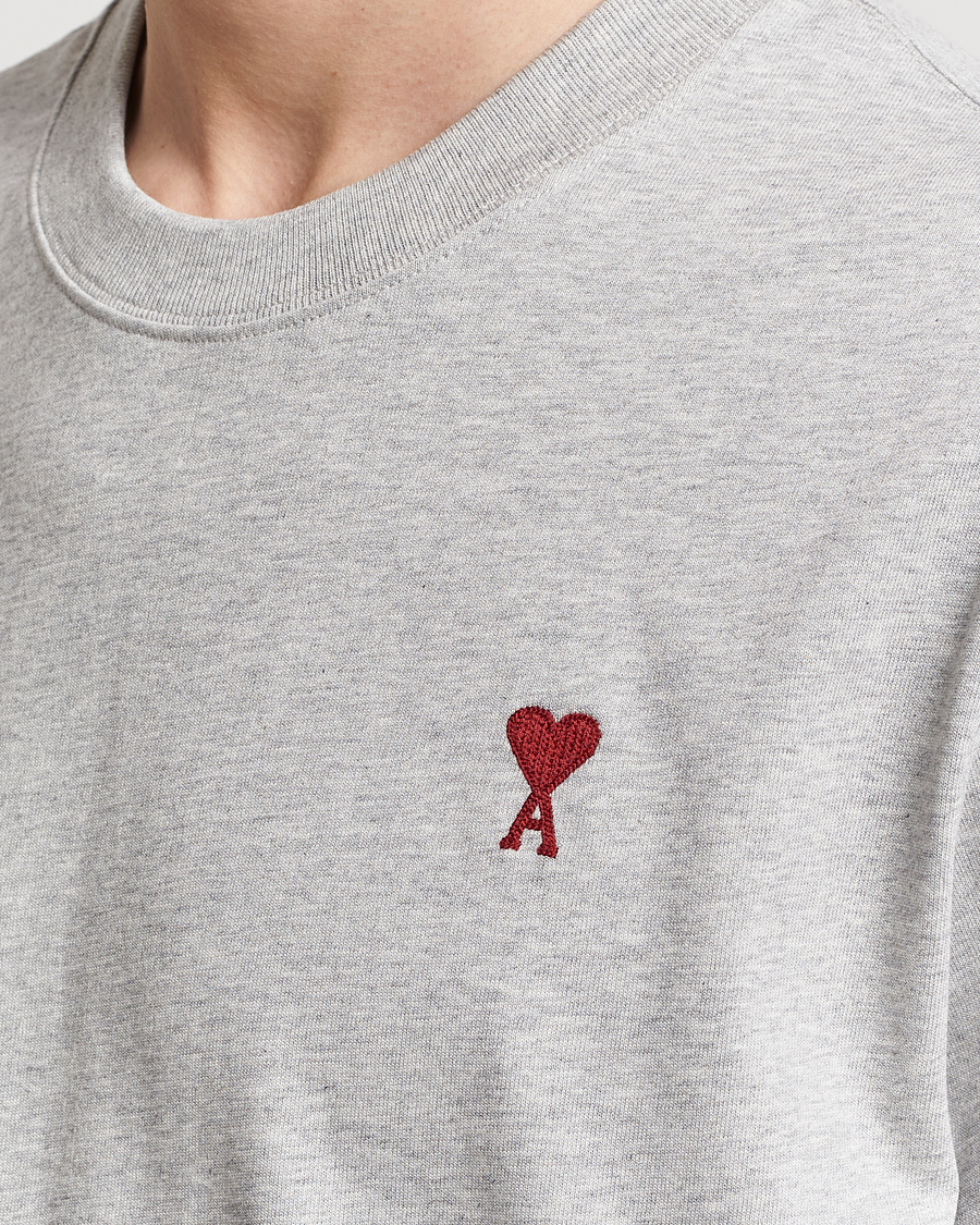 Men | T-Shirts | AMI | Heart Logo T-Shirt Heather Grey